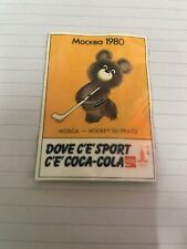 VECCHIO ADESIVO MOSCA -HOCKEY SU PRATO "DOVE C'È SPORT C'È COCA-COLA" PUBBLICITÀ