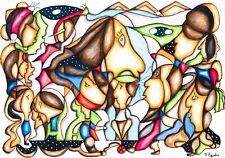 Maurizio D'Egidio -acrilico e inchiostro su tela, 50x35x3cm, anno 2018