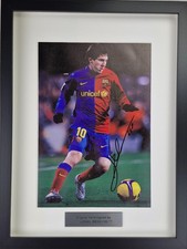 Lionel Messi tela autografata