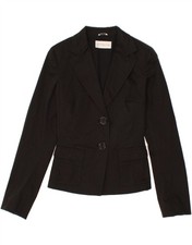 Giacca blazer donna INTREND 2 bottoni UK 8 piccolo nero cotone CS10