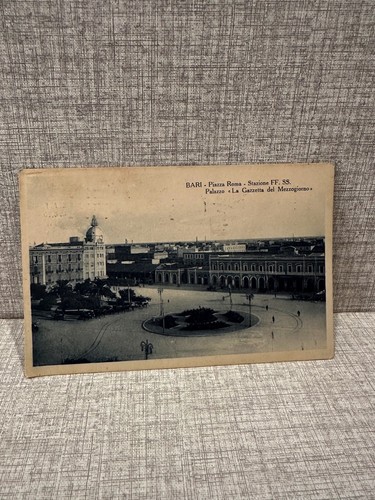 Cartolina antica bari piazza - cartolina,