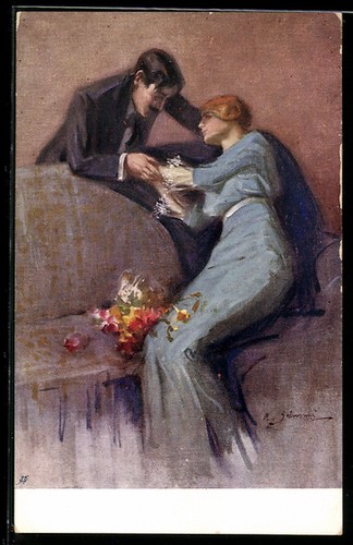 Cartolina artista firmata - cartolina,