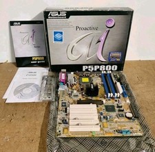 Motherboard ASUS P5P800 SOCKET LGA775 DDR AGP ATX - vintage Scheda Madre BOX KIT
