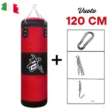 Sacco Da Boxe Vuoto Nero Rosso