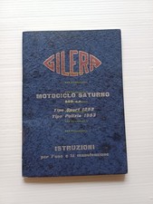 Gilera Saturno 500 Sport 1952 - Polizia 1953 manuale uso manutenzione originale