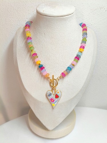 Collana artigianale perline - ,