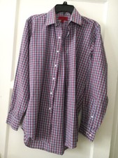 Bergamo New York camicia uomo manica polsino bottoni righe multicolore taglia M.