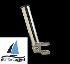 PORTACANNA PER TUBO 22/25 MM OTTONE CROMATO ORIENTABILE - PESCA TRAINA BARCA