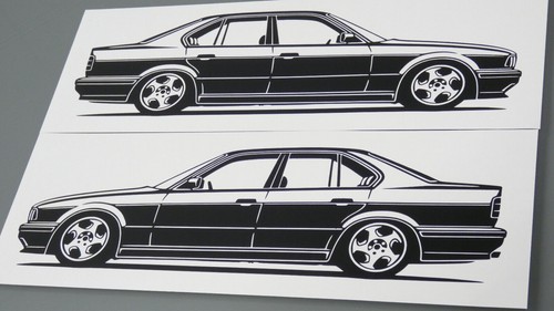Adesivo bmw e34 sagoma - bmw,