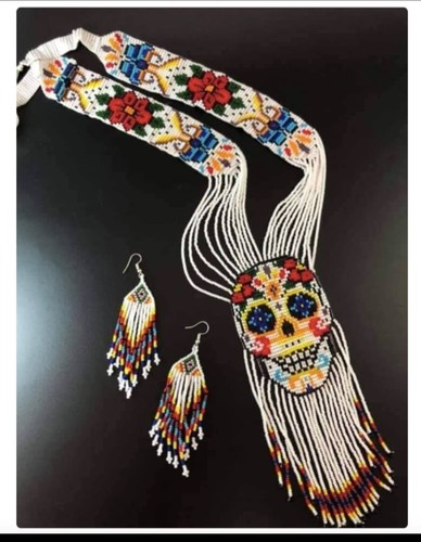 Collana fatta mano teschio - a,