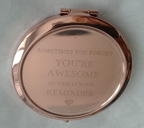 Rose gold engraved compact - rose,