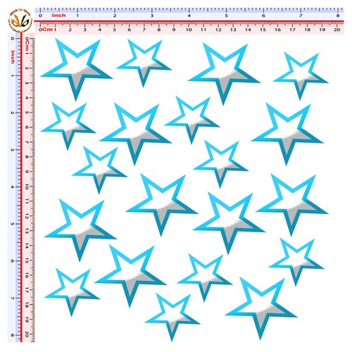 Stelle bianco celesti adesivi - stelle,