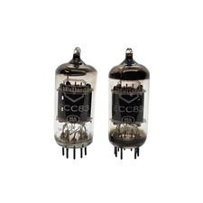 ECC83 12AX7 MULLARD ANNI '60 VECCHIO LOGO NOS COPPIA TUBI VALVOLE ABBINATI (T14B)