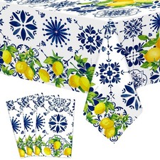 3 Pezzi Capri Limone Tovaglia