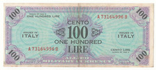 100 AM LIRE SERIE 1943 A