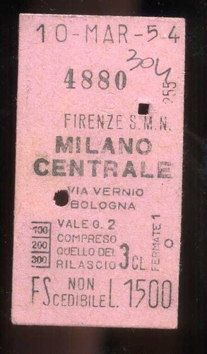 Biglietto treno ferrovia - biglietto,