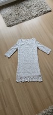 Abito pizzo bianco panna S 36