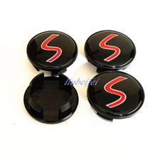 3D Red S Wheel Center Hub Cap