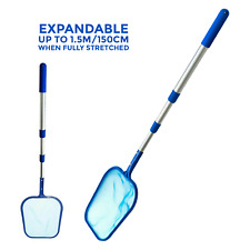 SCHIUMATOIO RETE A 3 VIE PER PISCINA TELESCOPICA FOGLIA DETRITI RETE PULIZIA CON PALO