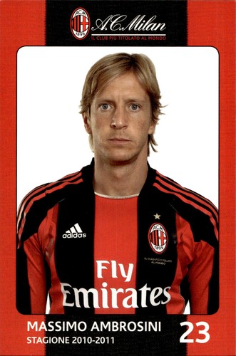 Cartolina calcio milan - calcio, ac