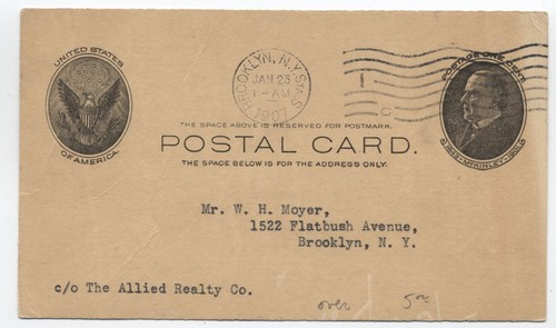 1907 brooklyn cartolina - 1907, ny