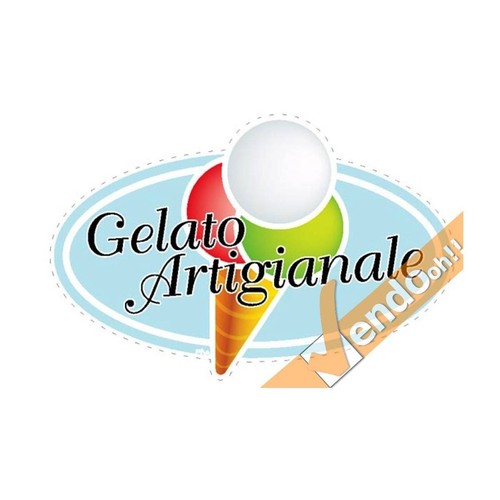 Adesivo sagomato gelato - adesivo,