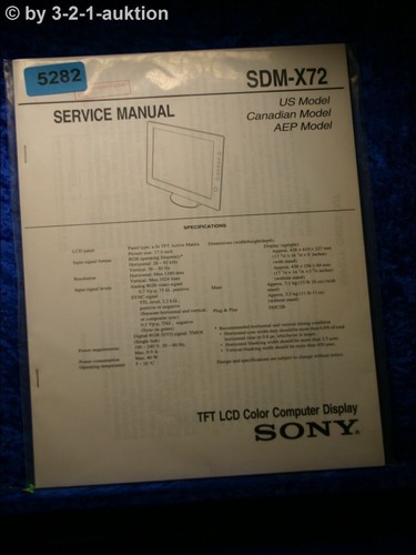 Sony service manual sdm x72 - service,