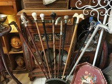 antico lotto 10 bastone da passeggio con porta bastoni espositore