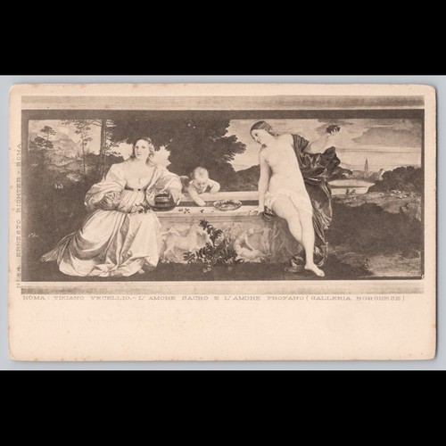 Postcard roma tiziano vecellio - postcard,