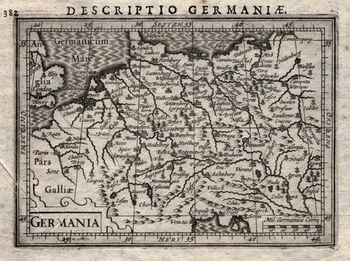 Germania originale incisione - germania,