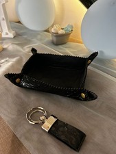 svuotatasche e portachiave in pelle stampa coccodrillo , idea regalo