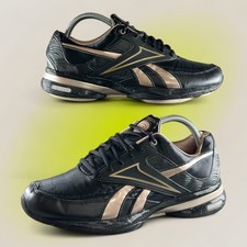 Reebok Easytone Reeinspire Ll’ 11-J18621 scarpe da ginnastica da passeggio nero oro UK 5 ottime condizioni
