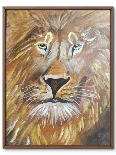 Leone astratto impressionista