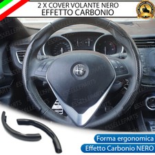 2 X COVER VOLANTE EFFETTO CARBONIO COLORE NERO PER FIAT 500