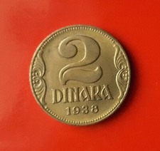 2 DINARA 1938 JUGOSLAVIA