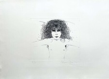 Bruno CARUSO Ragazza nuda 1966 rara acquaforte  e puntasecca originale firmata