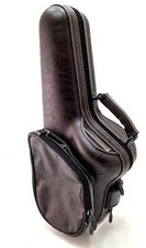Rampone & Cazzani custodia sax soprano curvo sagomata rivestita pelle marrone