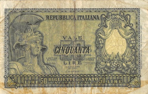 Italy lire 31 12 1951 - italy, 50