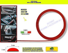 Striscia Adesiva Profilo 3 mm Modanatur Colore Auto Tuning Rosso Interni esterni