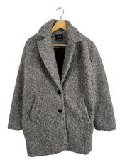 BERSHKA Giacca di pelliccia Donna Giacca Taglia IT 40 grigio stile casual