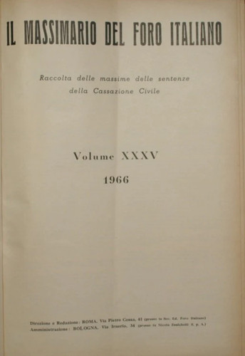 Massimario del foro - massimario,