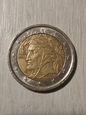 Moneta da 2 euro Dante Alighieri del 2002, rara, bellissima 