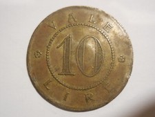 grande gettone 10 lire hotel Masini Forlì raro