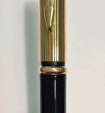 Penna a Sfera Vintage PARKER INSIGNIA, Made in USA, Colore Nero/Oro + custodia 