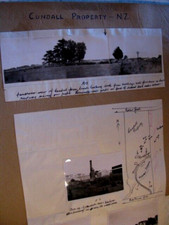 Cundall Property Southland/Nuova Zelanda buon lotto di 8 foto e piccola mappa anni 40