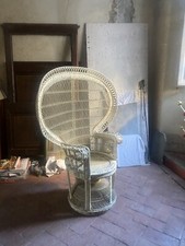 POLTRONA DESIGN EMMANUELLE RATTAN VIMINI MIDOLLINO 1960 ARMCHAIR DESIGN SESSEL