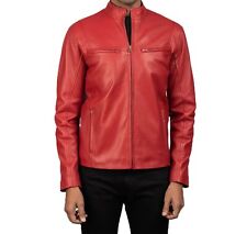 Giacca rossa da uomo in vera