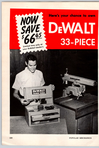 Pubblicità stampa 1961 - , dewalt