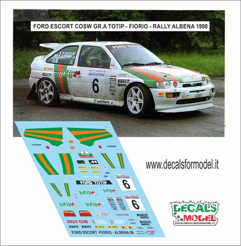 Decals ford escort gr a - 1:43,