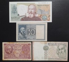 LOTTO DI 4  BANCONOTE ITALIANE